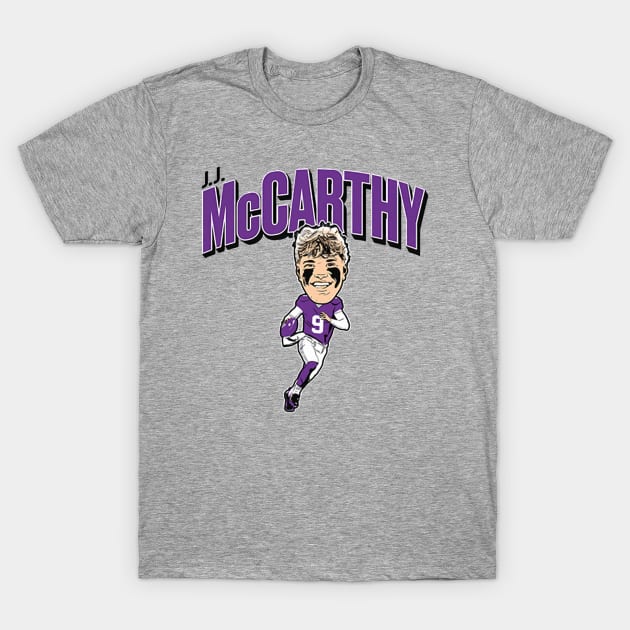 J.J. McCarthy Caricature T-Shirt by artbygonzalez